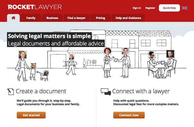 Rocket Lawyer. We make solving legal matters simple.